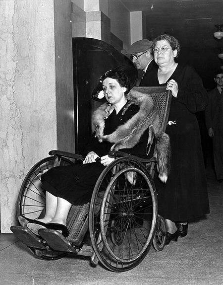 Helen in a wheel chair. Photo courtesy LAPL.