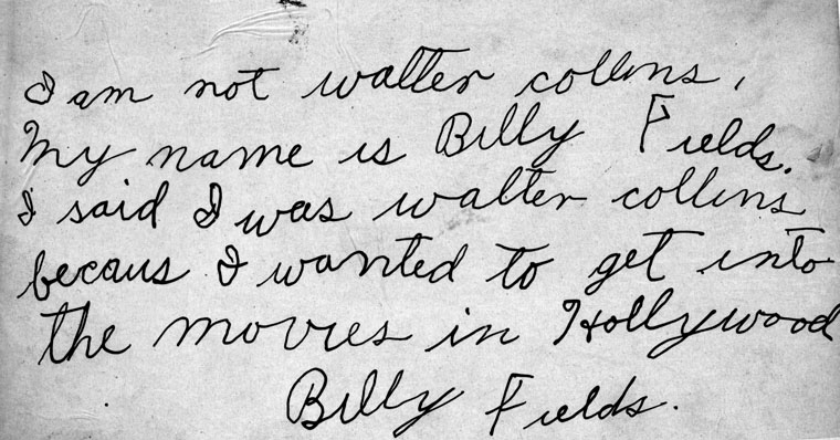Billy Fields was an alias used by Arthur Hutchins, Jr. [Photo courtesy LAPL]