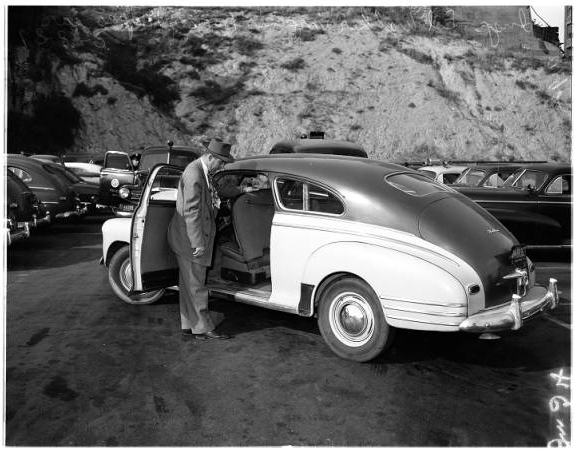 Barney's car. [Photo courtesy of USC Digital Archive]